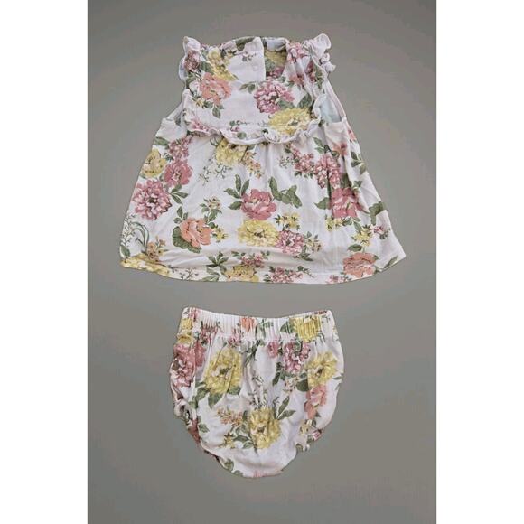 Angel Dear Floral Rayon Spandex Dress Bloomers Set 3-6 Months summer‎ spring - Picture 1 of 4